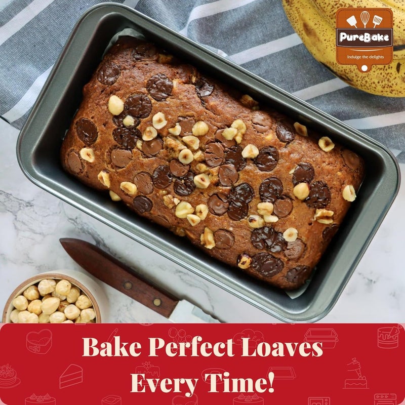 PureBake قالب خبز مستطيل معتمد من SGS من الفولاذ الكربوني (1 قطعة، أسود) - Image 3