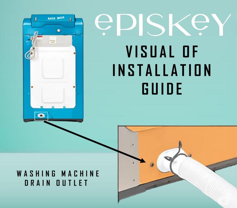 Episkey Washing Machine Drain Pipe Heavy Duty PVC Outlet Hose | Flexible & Leak-Proof Water Discharge Pipe | Universal Fit for All Washing Machines (White) (Outlet_3M) - Image 2
