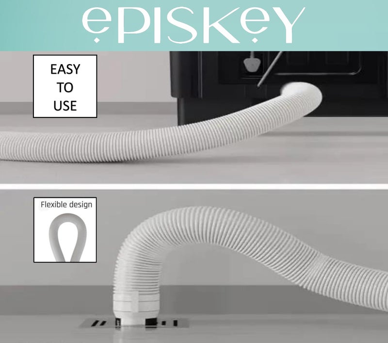 Episkey Washing Machine Drain Pipe Heavy Duty PVC Outlet Hose | Flexible & Leak-Proof Water Discharge Pipe | Universal Fit for All Washing Machines (White) (Outlet_3M) - Image 5