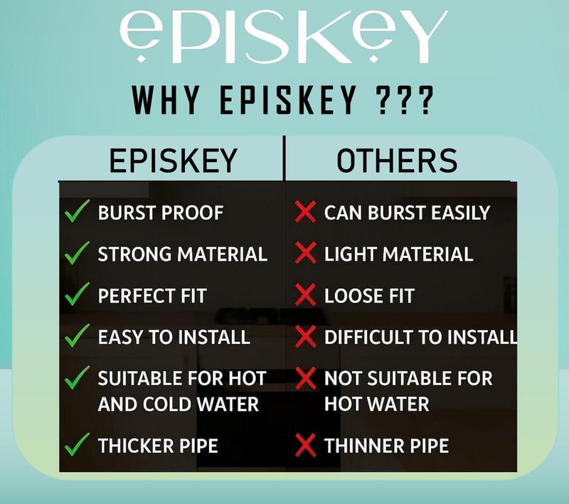 Episkey Washing Machine Drain Pipe Heavy Duty PVC Outlet Hose | Flexible & Leak-Proof Water Discharge Pipe | Universal Fit for All Washing Machines (White) (Outlet_3M) - Image 4