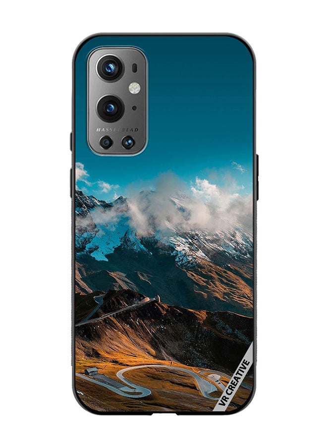 VR CREATIVE Protective Case Cover For OnePlus 9 Pro Road And Mountains Design Multicolour - Image 1
