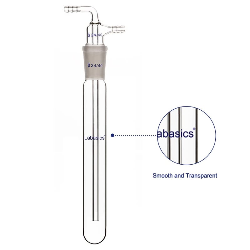 Labasics Glass Vacuum Cold Trap, 10mm Serrated Hose, 200mm Length Below The 24/40 Joint - Image 2