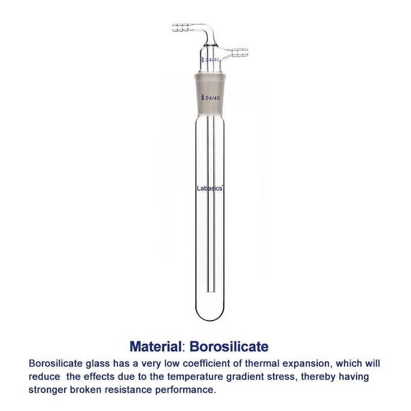 Labasics Glass Vacuum Cold Trap, 10mm Serrated Hose, 200mm Length Below The 24/40 Joint - Image 3