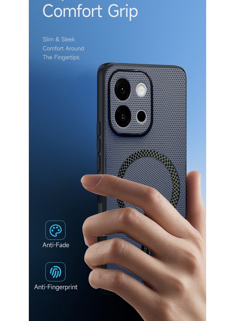 دبليو تيك غلاف هاتف OnePlus 13s 5G 2025 مع دعم الشحن اللاسلكي وغطاء مغناطيسي بنسيج جلد PU (MCMPMN) - رمادي - Image 3