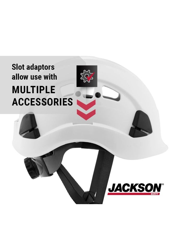 Jackson Safety Jackson Safety (White) - CH-400V Hard Hat, Industrial 'Climbing' Style, 6-pt. Suspension, Vented, White  - Image 5