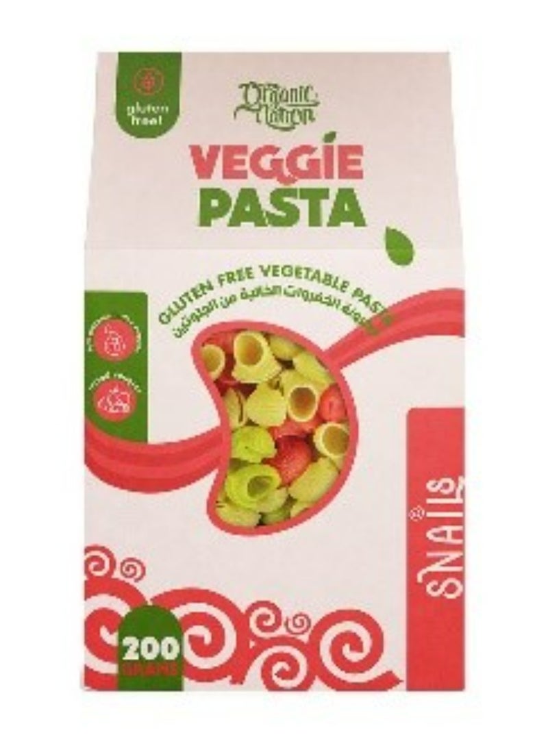 Organic Nation Veggie Pasta Gluten Free Snails-200g