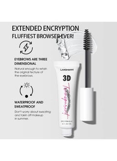 LANGMANNI 3D Eyebrow Glue,Professional Brow Gel For Shaping Long Lasting And Natural Brows  - Image 3