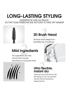 LANGMANNI 3D Eyebrow Glue,Professional Brow Gel For Shaping Long Lasting And Natural Brows  - Image 2