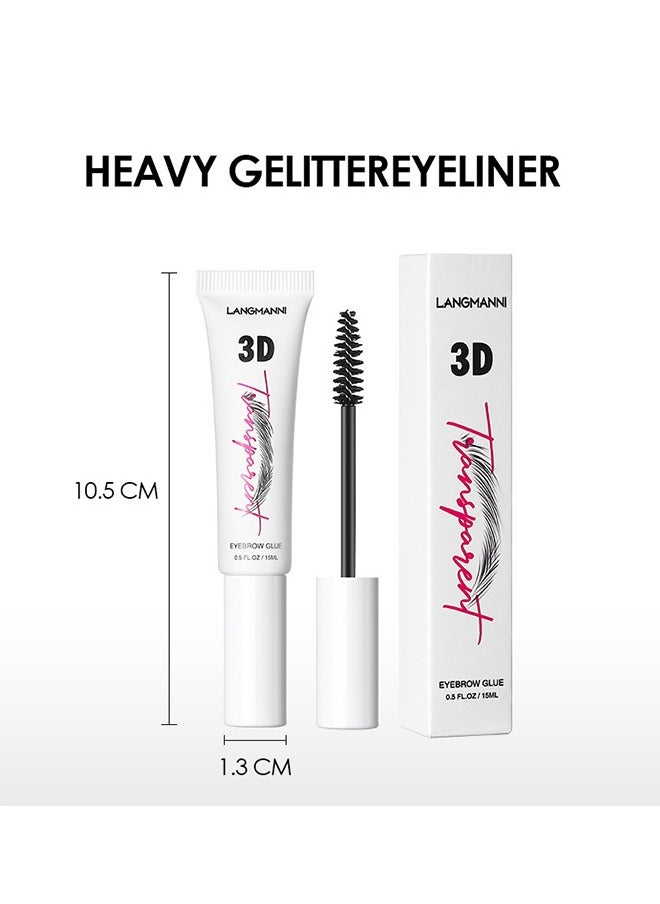 LANGMANNI - 3D Eyebrow Glue,Professional Brow Gel For Shaping Long Lasting And Natural Brows - Image 1