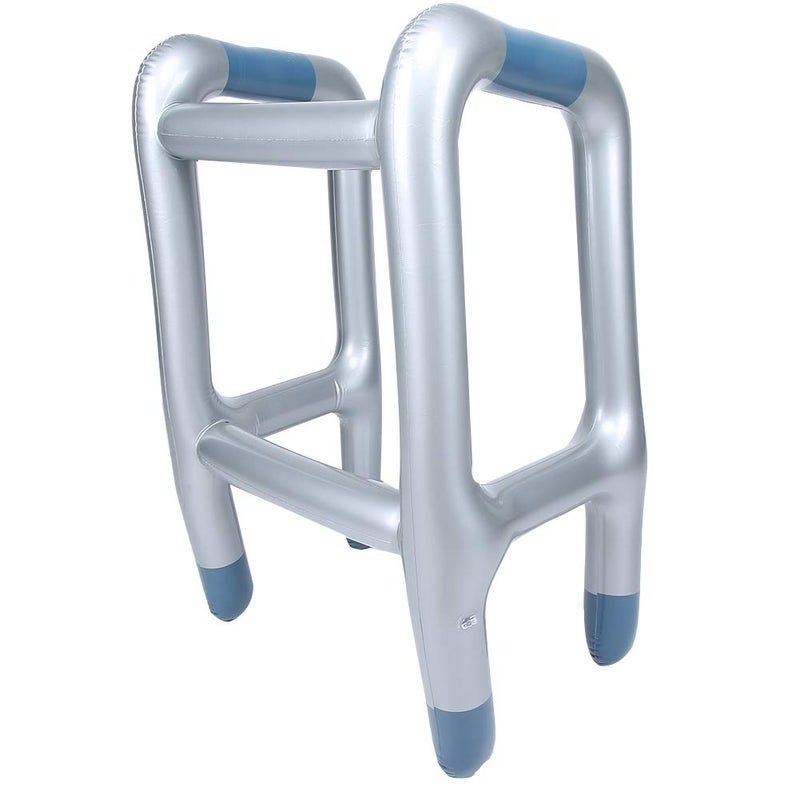 klarako Walking Flexible Stick, Inflatable Walker PVC Folding Halloween Prank Funny Party Cosplay Inflatable Blow Up Cane Walking Stick Crutch Costume Cosplay Supplies Joke Dress Up Walking(Armrest walker) - Image 1
