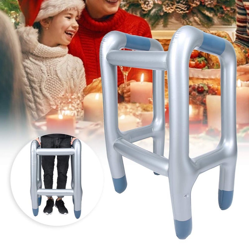 klarako Walking Flexible Stick, Inflatable Walker PVC Folding Halloween Prank Funny Party Cosplay Inflatable Blow Up Cane Walking Stick Crutch Costume Cosplay Supplies Joke Dress Up Walking(Armrest walker) - Image 2