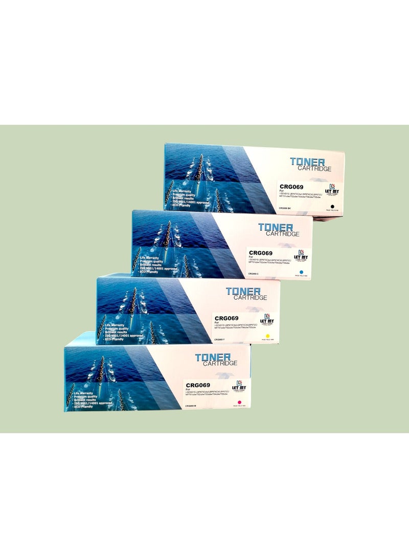 دعني خرطوشة حبر LET MY 069H 069 (مجموعة) بديلة متوافقة لخرطوشات حبر كانون CRG-069 CRG-069H لطابعات كانون i-SENSYS MF754Cdw وMF752Cdw وMF753Cdw وMF751Cdw وLBP674Cdw وLBP673Cdw - Image 3
