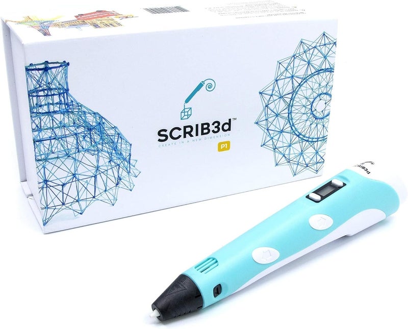 SCRIB3D 3D Printing Pen with Display - Includes 3D Pen, 3 Starter Colors of PLA Filament, Stencil Book + Multicolor Project Manual - Image 2