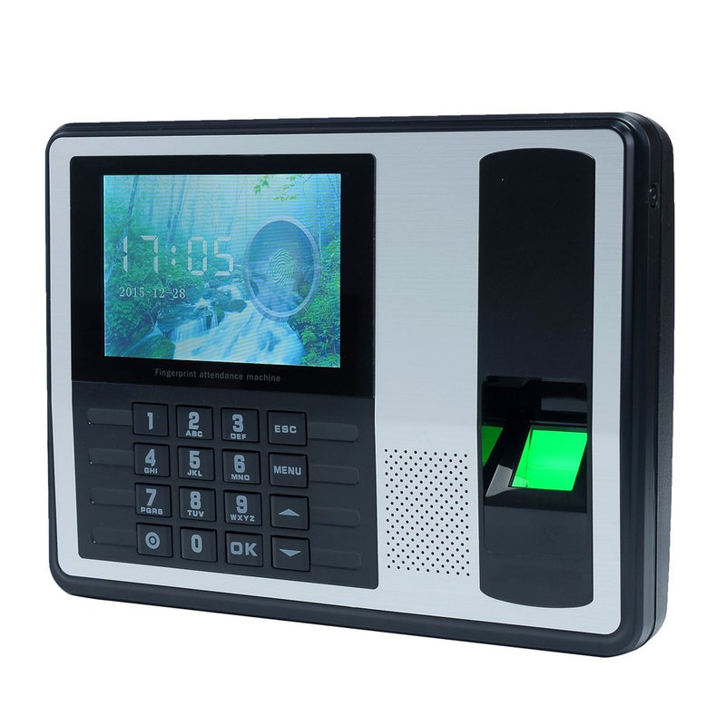 Biometric Fingerprint Password Attendance Machine Employee Checking-in Recorder 4 inch TFT LCD Screen DC 5V Time Attendance Clock - Image 2