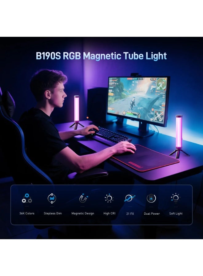 PHOTOOLEX B190S ( 19cm-6W-LUX 518-Battery 2600-CRI App Control ) - Image 4