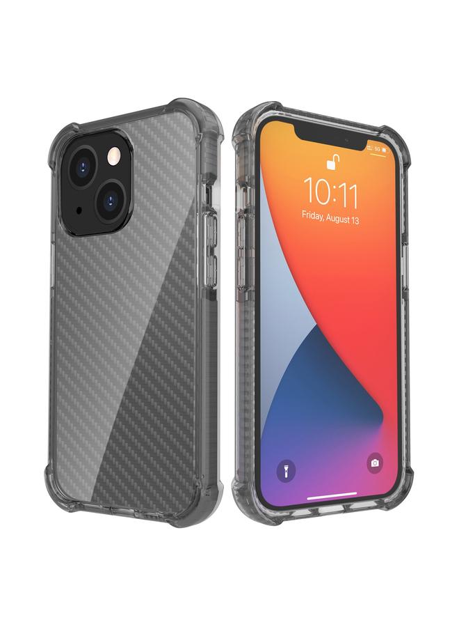 زبون جراب لهاتف iPhone 13 مصنوع من ألياف الكربون ومقاوم للصدمات بأربع زوايا - Image 2