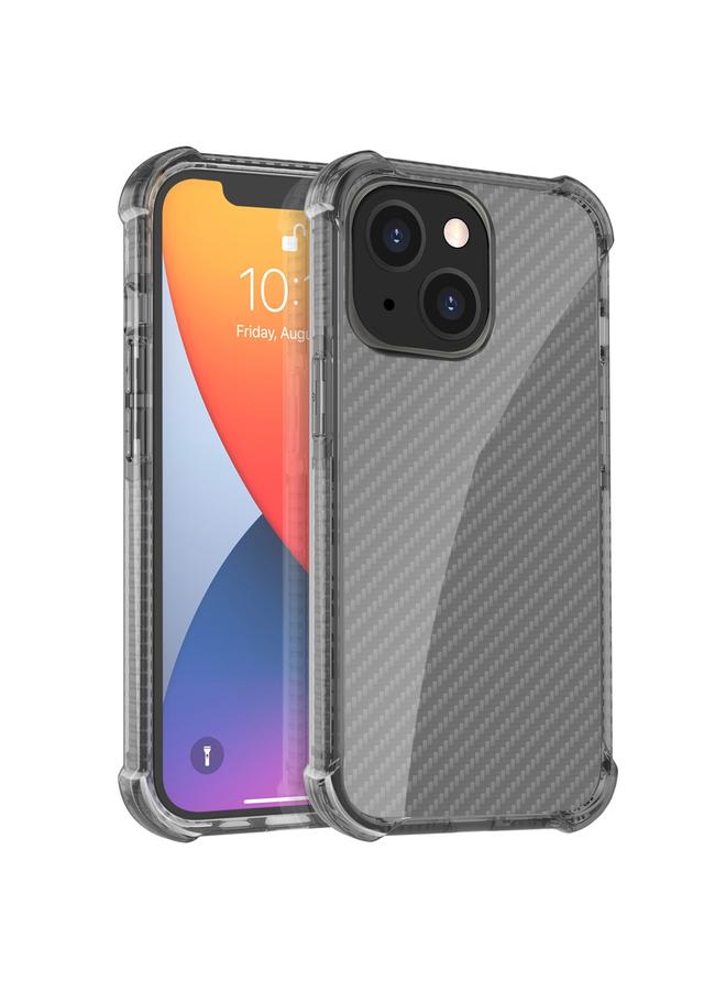 زبون جراب لهاتف iPhone 13 مصنوع من ألياف الكربون ومقاوم للصدمات بأربع زوايا - Image 1