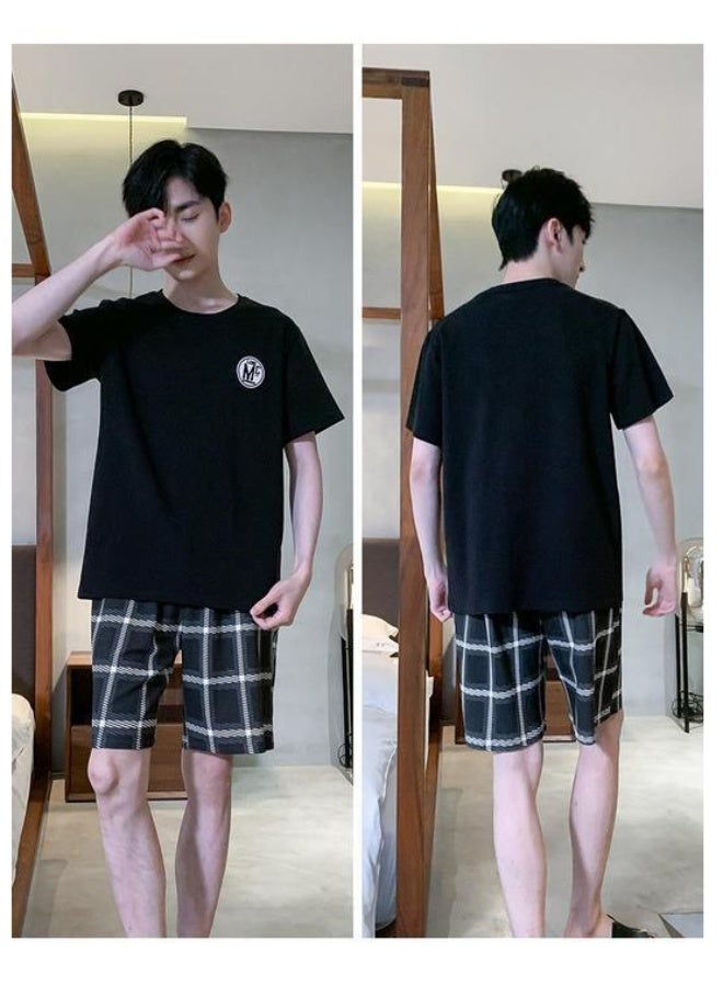 Man's Shorts Summer Cotton Pajamas Sleepwear Elegant Homsuits for Boy Casual Pijamas Leisure Minimalist Mens Loungewear - Image 2