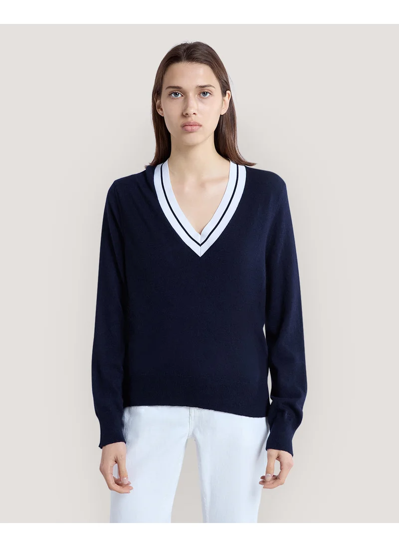 غانت Gant Contrast V-Neck