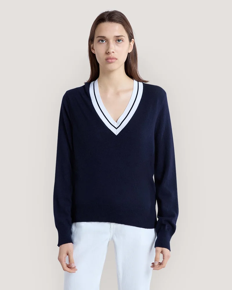 Gant Contrast V-Neck