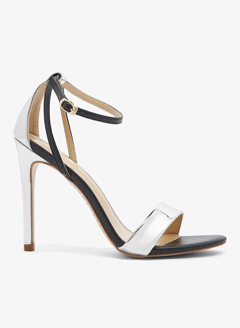 Metallic Silver High Heel Stiletto