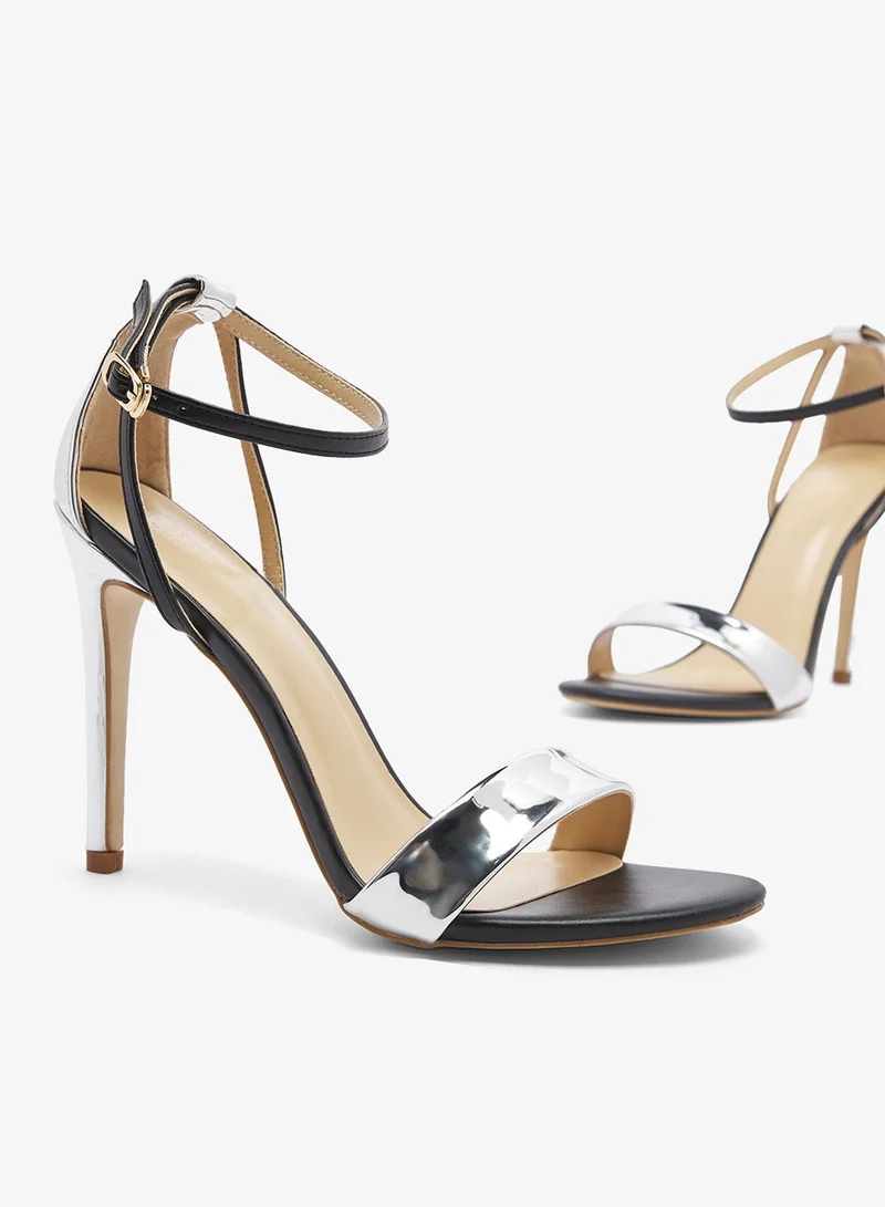 Namshi x Silver Metallic Silver High Heel Stiletto for Women | Best Price UAE