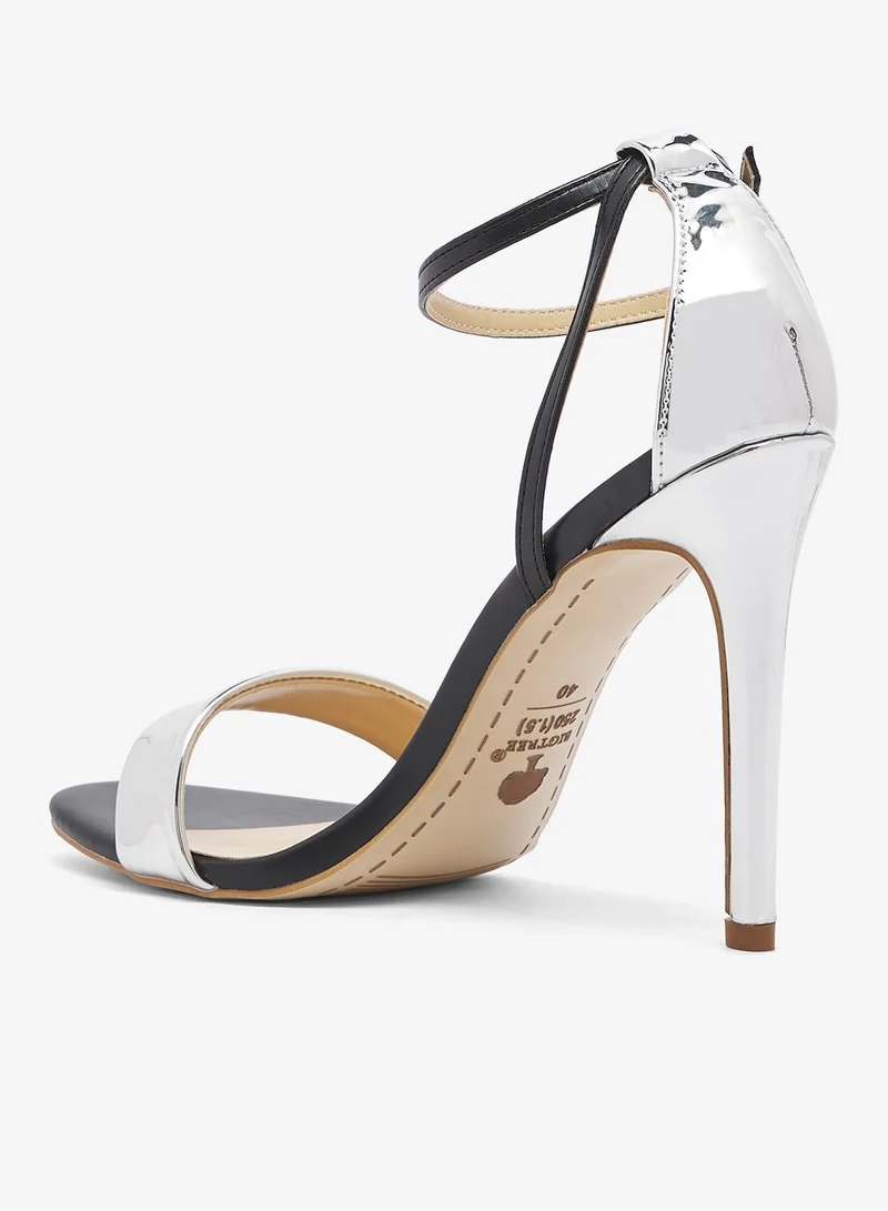 Namshi x Silver Metallic Silver High Heel Stiletto for Women | Best Price UAE