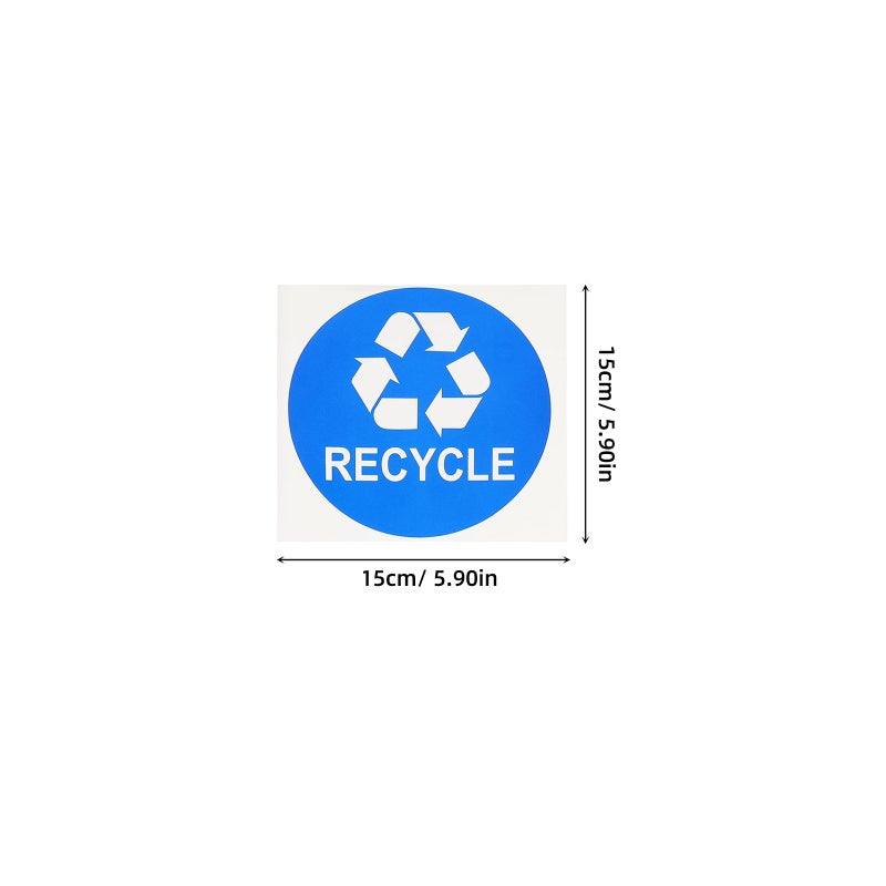 8pcs Trash Classification Decal Trash Recycling Label Sticker Waste Bin Sticker - Image 3