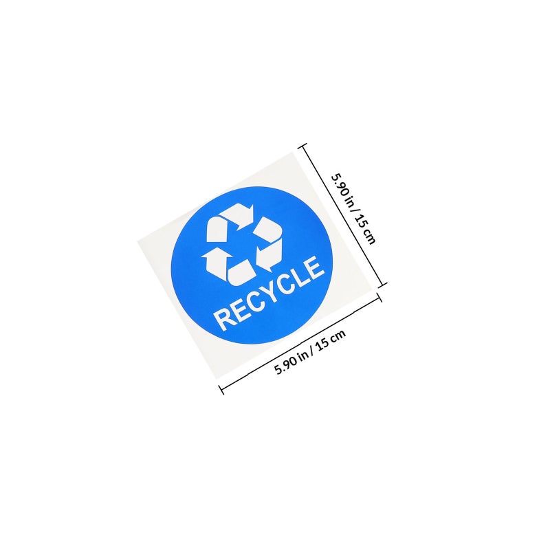 8pcs Trash Classification Decal Trash Recycling Label Sticker Waste Bin Sticker - Image 2