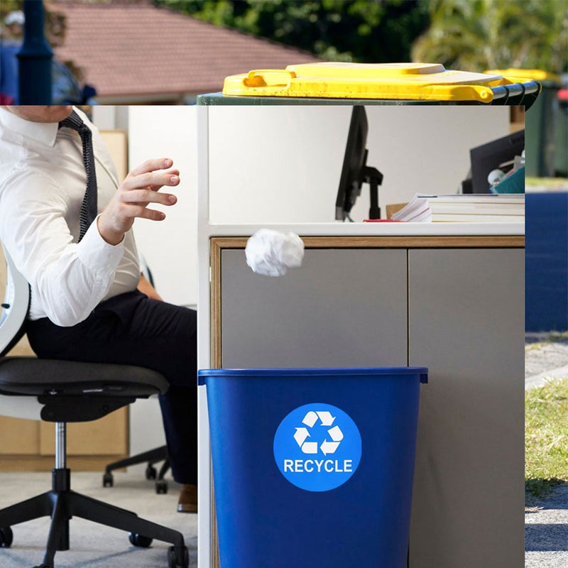 8pcs Trash Classification Decal Trash Recycling Label Sticker Waste Bin Sticker - Image 5