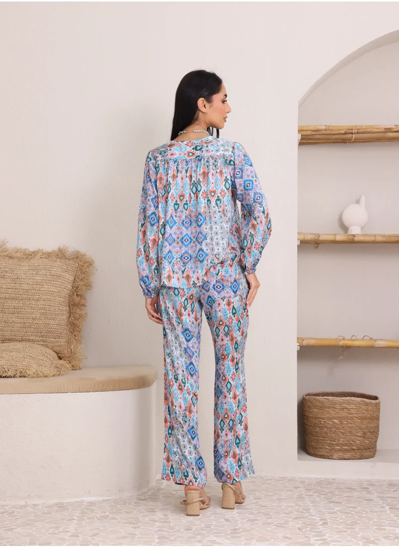 That’s My Gal Embroidered Printed Co-Ord Trouser