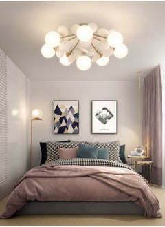 Ceiling-8 Lights-White Petals