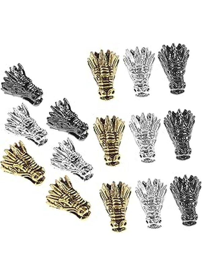 Antique Alloy Dragon Spacer Beads 15pcs for Jewelry Making Bracelets Necklaces - Image 1