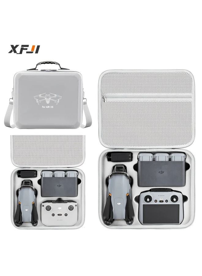 حقيبة حمل صلبة لملحقات طائرة DJI Air 3 و Air 3S مقاومة للرش بتصميم تخزيني من PU - Image 2