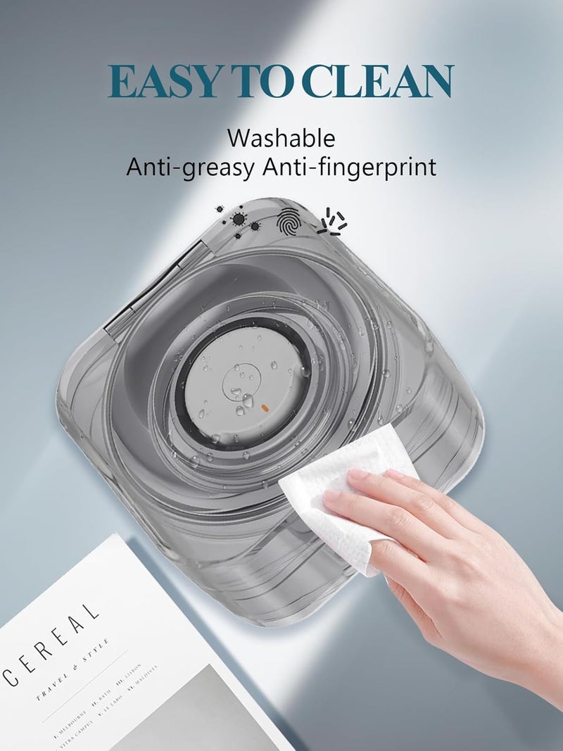 WUNIAK Case for Samsung Galaxy Ring Charging case 2024 New Released,Soft TPU Shockproof Protective Transparent Skin Case for Samsung Galaxy Ring Charging Case，Clear Black. - Image 5
