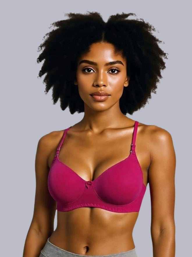 Eden Pack of 2 - Non-Padded Non Wired Cotton Blend T-Shirt Bra - Image 2