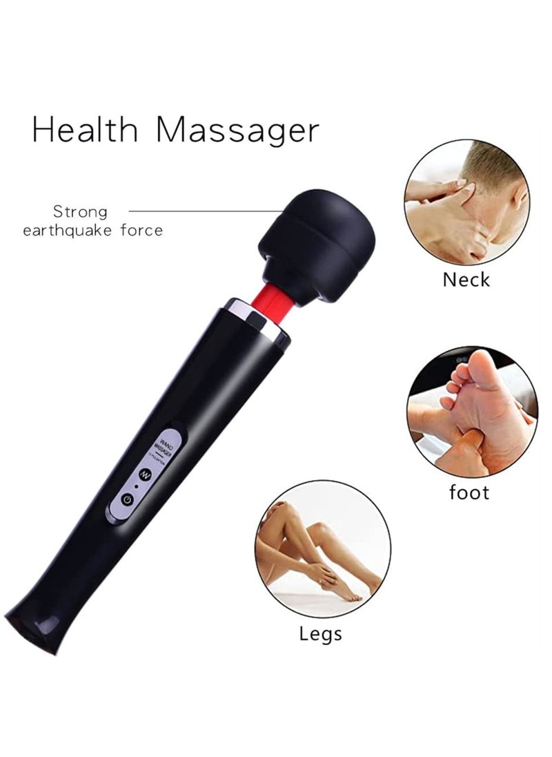 Arabest - Cordless Massager, Handheld Back Massager Wand with 10 Powerful Vibrations, Electric Personal Massager for Deep Full Body Massage and Pain Relief (Black) - Image 1