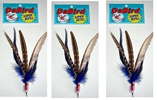 Da Bird GoCat DaBird SUPER Feather Refill Assorted Colors Pack of 3 - Image 1