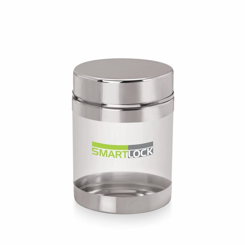 SMARTLOCK Maple Stainless Steel Transparent See Through Container Set of 1 1200 ml Each - Image 1