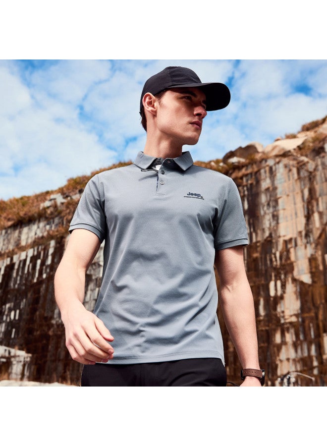 Jeep Summer Polo Shirt Men's Casual Versatile Short-sleeve T-shirt Sports Men's Polo Shirt - Image 3