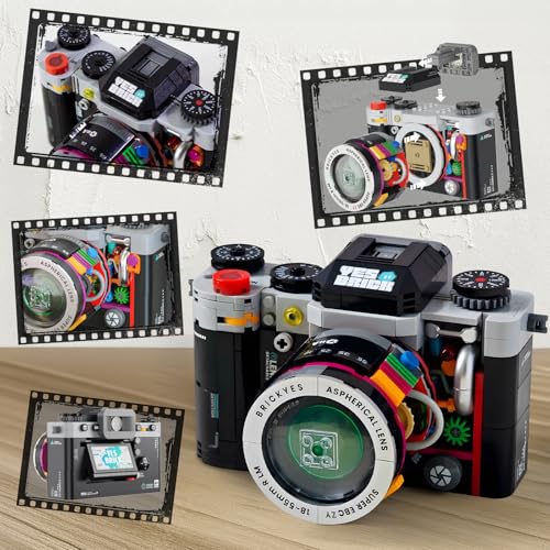 Vziimo Retro Camera Building Set for Adults Vintage Camera Model Kit Creative Gifts for Adults Teens Age 14 Photography Fans and Vintage Collectors 556 pcs - Image 5