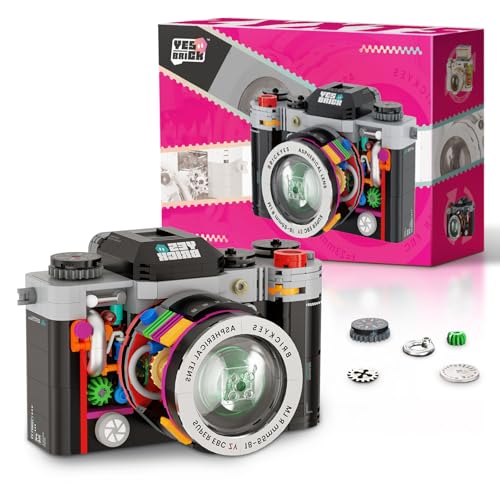 Vziimo Retro Camera Building Set for Adults Vintage Camera Model Kit Creative Gifts for Adults Teens Age 14 Photography Fans and Vintage Collectors 556 pcs - Image 1