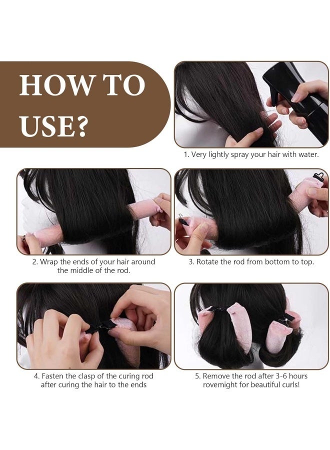 3 pcs Overnight Curlers — Heatless Satin Curling Rods, Suitable for Long and Short Hair; Effortlessly Style and Care for Your Hair While You Sleep (Cream White) - Image 4