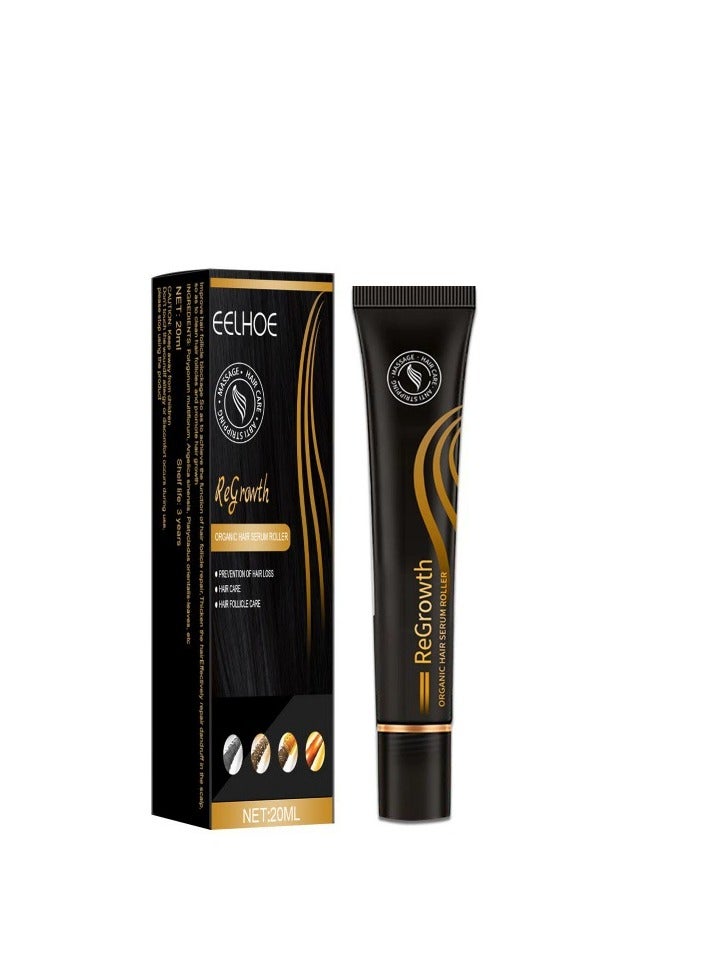 إيلهو Regrowth Organic Hair Serum Roller ، مصل تفاعلي لتدليك الشعر بالأعشاب ، مصل نمو الشعر للشعر الطبيعي ، لشعر أقوى وأكثر سمكا ، لتراجع خط الشعر والصلع 20 مل - Image 1