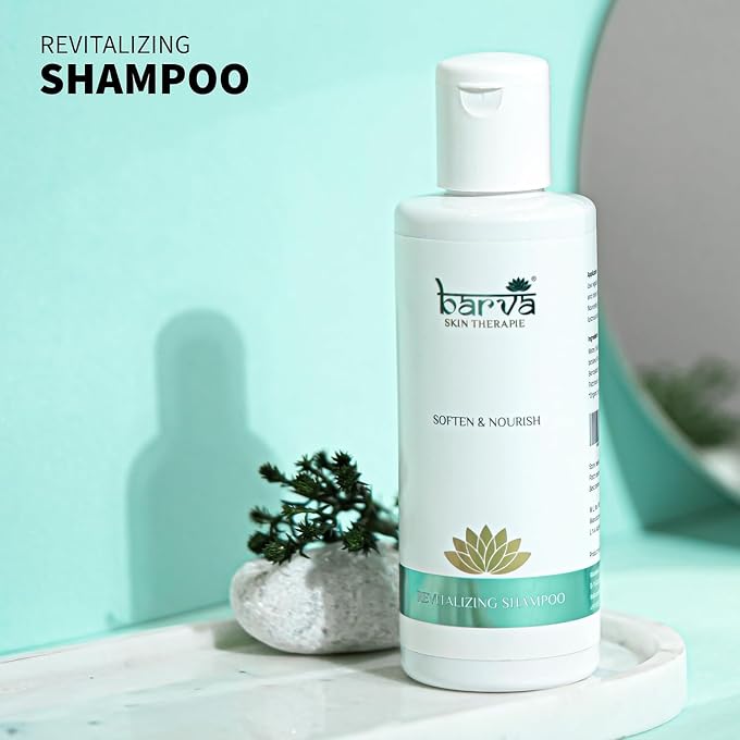 Barva Revitalizing Shampoo, Healthy Hair Growth, Anti Hairfall with Amla & Aloe Vera extracts, 200ml - Image 3