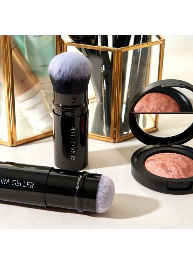 LAURA GELLER NEW YORK LAURA GELLER NEW YORK Retractable Airbrush Kabuki Brush for All Face Makeup & Foundation for Liquid, Cream and Powder Face Makeup With Aluminum Handle - Image 4