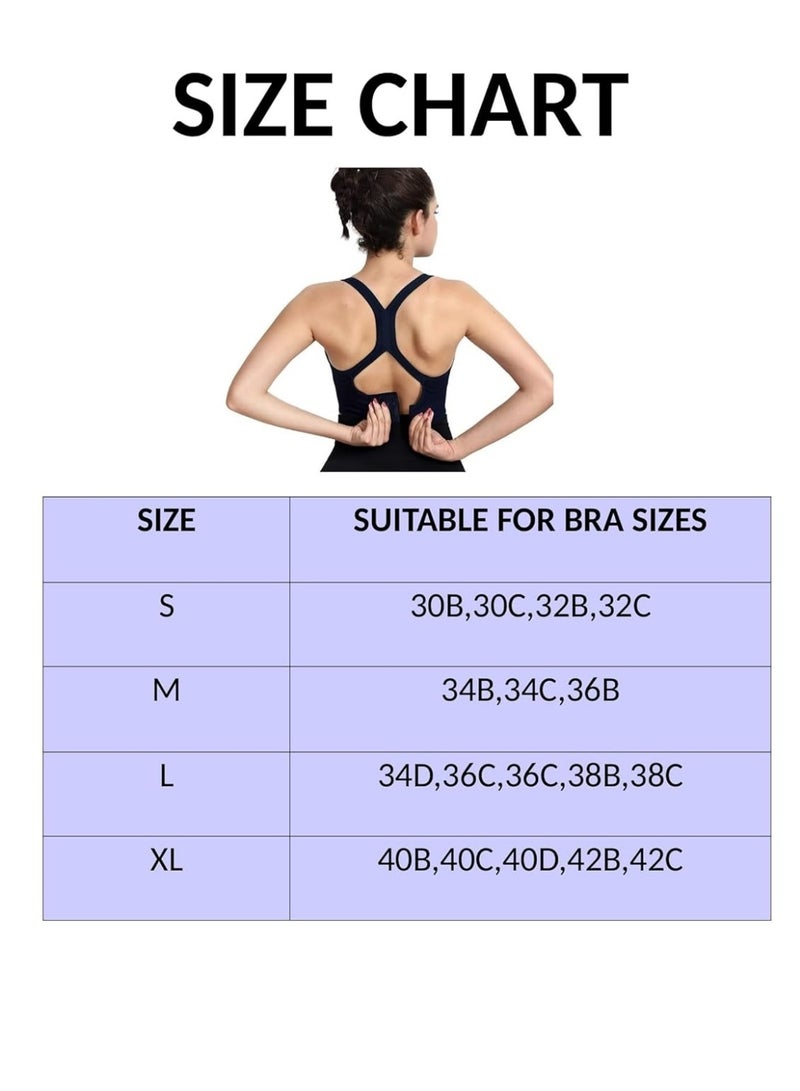 Glamroot Women Shockproof Cross back Sports bra with Back hook for Running, Yoga, Fitness (Size S to XL) - Image 4