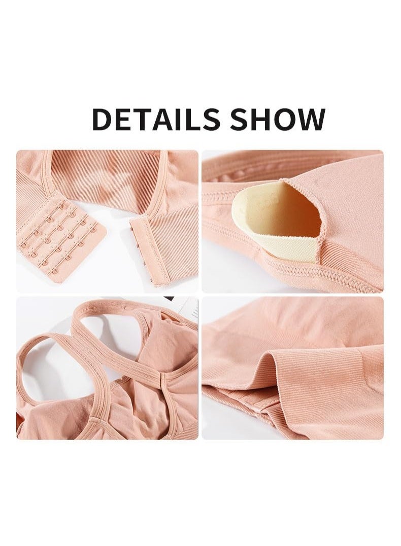 Glamroot Women Shockproof Cross back Sports bra with Back hook for Running, Yoga, Fitness (Size S to XL) - Image 5