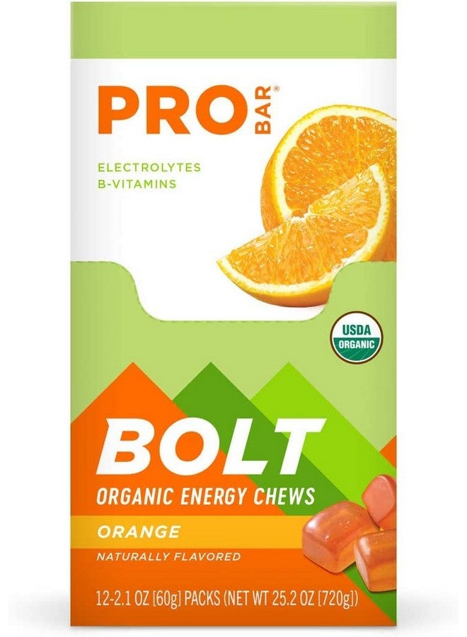PROBAR Bolt Organic Energy Chews Orange Usda Organic Glutenfree Superfruit Blend Electrolytes B Vitamins Pack Of 12 - Image 4