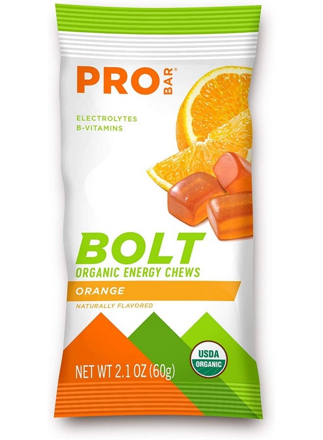 PROBAR Bolt Organic Energy Chews Orange Usda Organic Glutenfree Superfruit Blend Electrolytes B Vitamins Pack Of 12 - Image 1